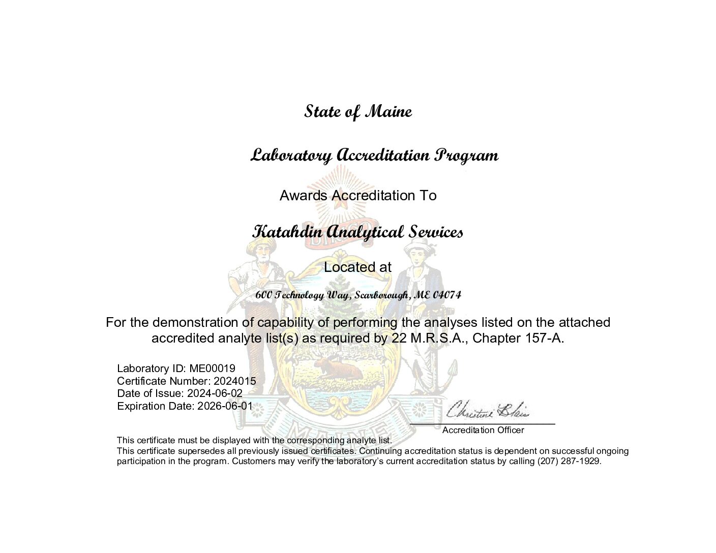 State of Maine, Department of Human Services