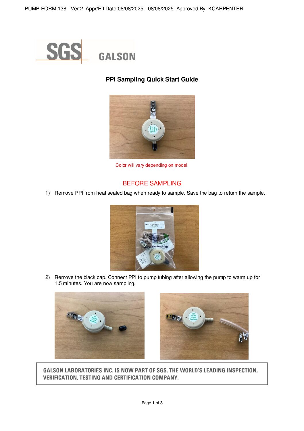 PPI Sampling Quick Start Guide PPI Sampling Quick Start Guide