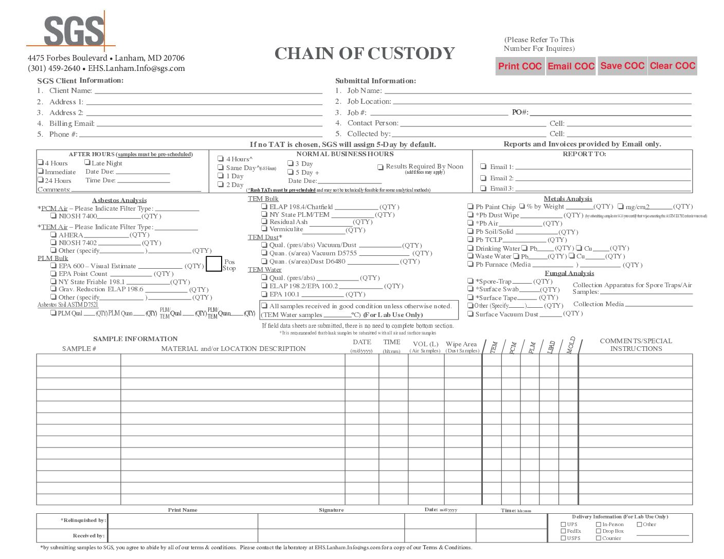 Lanham, MD (AMA) COC
