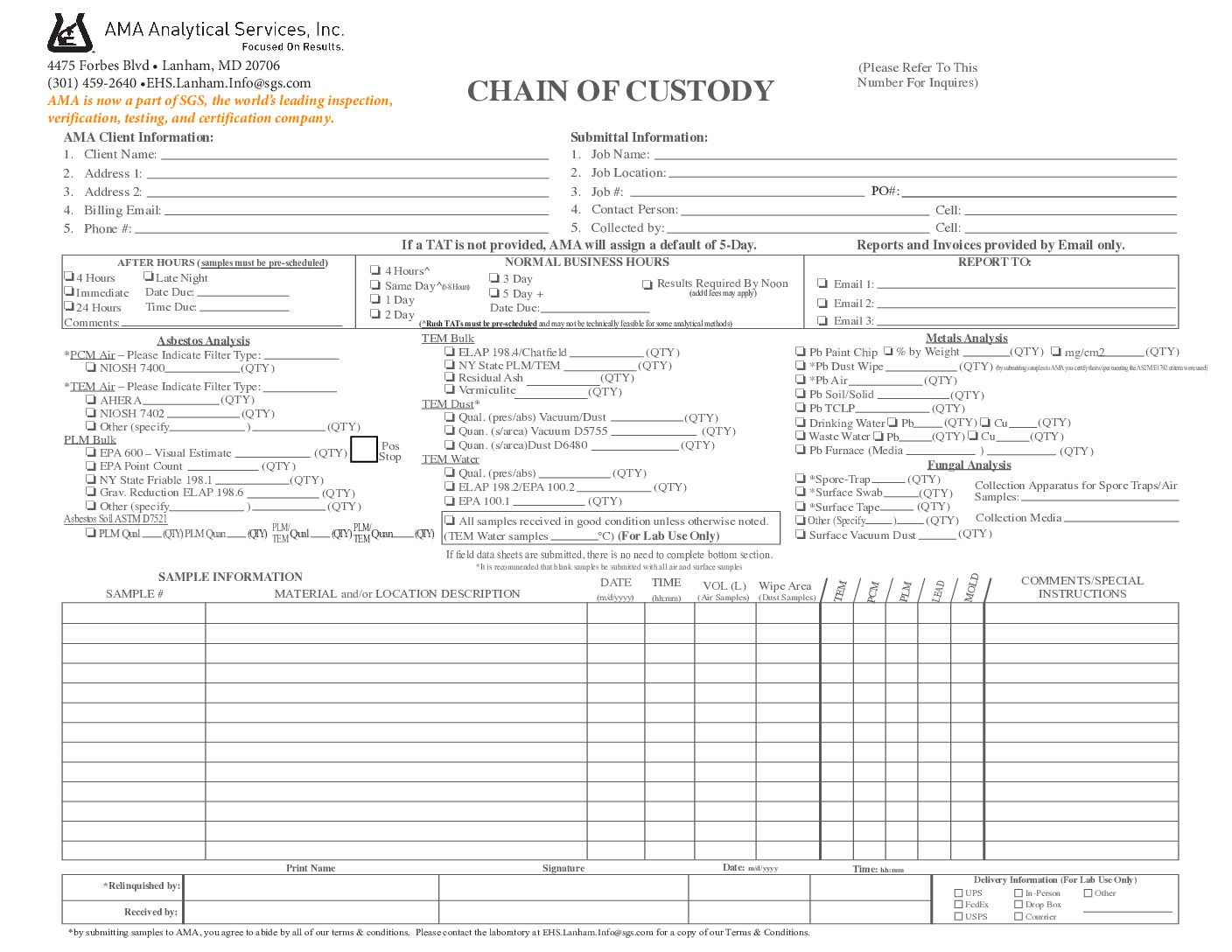 Lanham, MD (AMA) COC