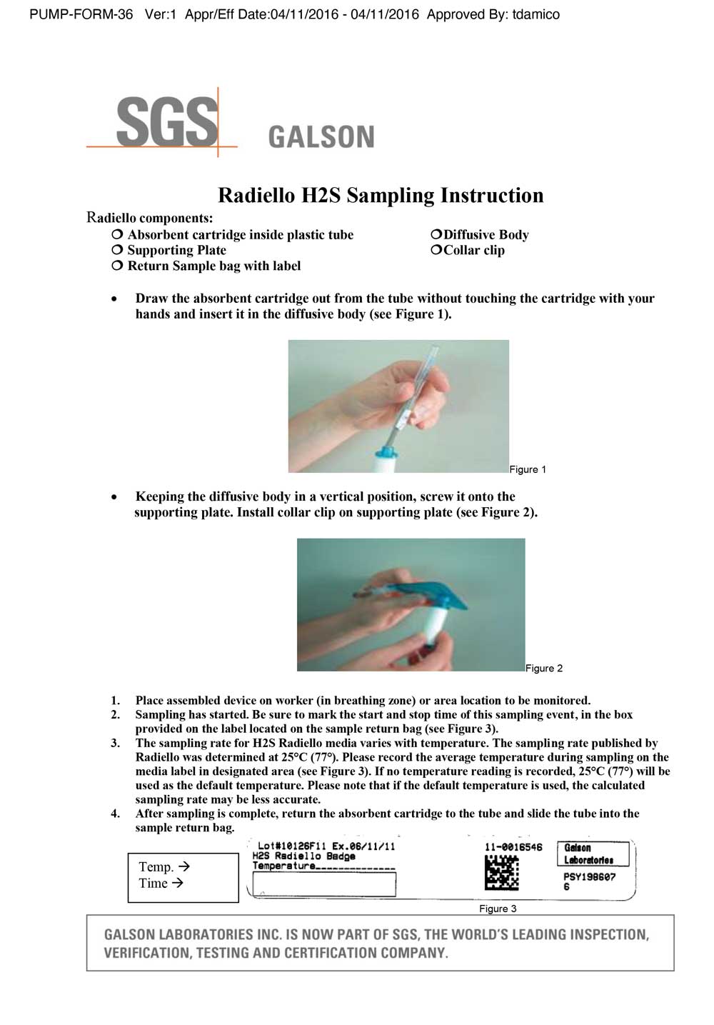 Radiello Sampling Radiello Sampling